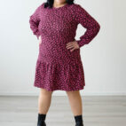 naisten frillamekko pinkki - Melli EcoDesign