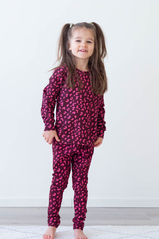 Lasten leopardi kuosinen collegepaita - Melli EcoDesign