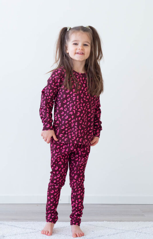 Lasten pinkit leopardi legginsit - Melli EcoDesign