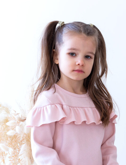 Lasten ribbipaita röyhelöllä - Melli EcoDesign