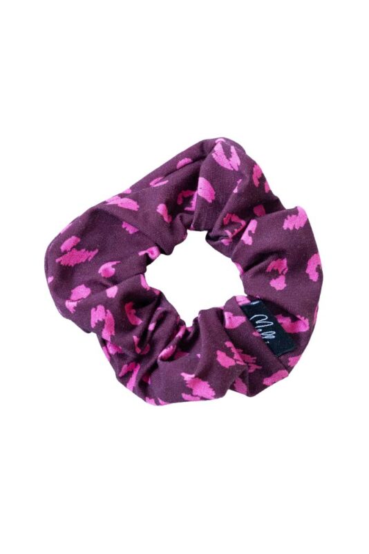 Scrunchie Leopardi pinkki