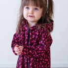 Vauvan leopardi pinkki collegehaalari - Melli EcoDesign