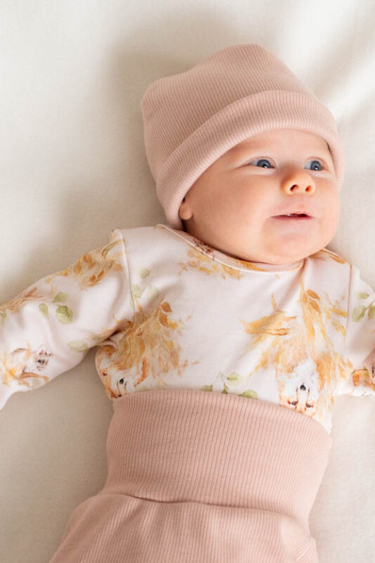 Vauvan ribbipipo roosa - Melli EcoDesign