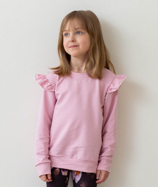 söpö lasten frillahihainen collegepaita - Melli EcoDesign söpö lasten frillahihainen collegepaita - Melli EcoDesign