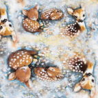 Bambit lehtisateessa ice blue - Melli EcoDesign