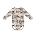 Body Bambit lehtisateessa jäänsininen - Melli EcoDesign