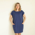 Holkkihihatunika indigon sininen - Melli EcoDesign