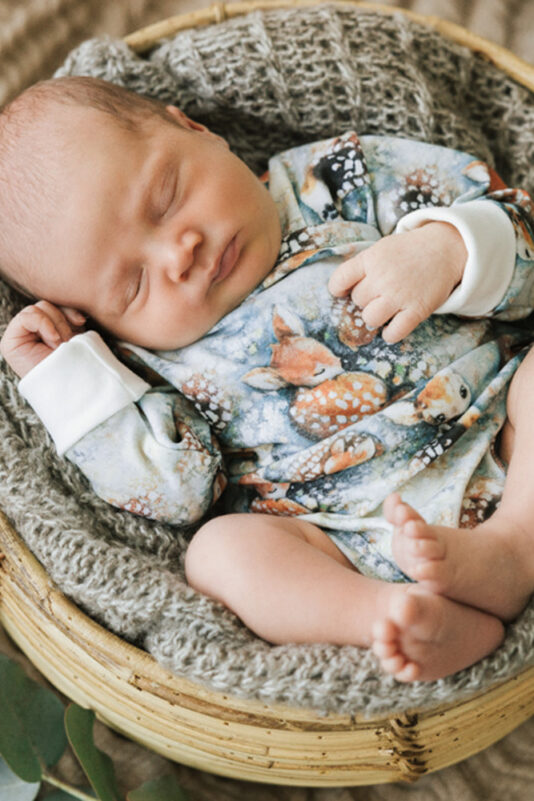 ENNAKKOMYYNTI Kietaisubody Bambit lehtisateessa jäänsininen