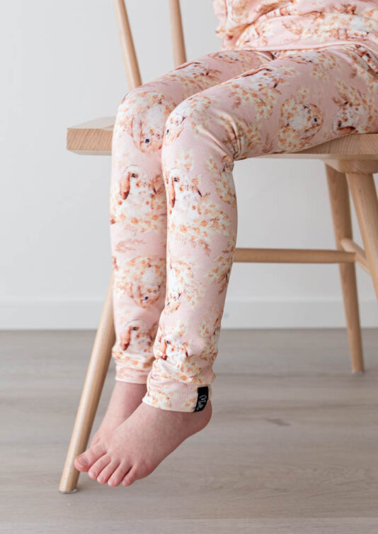 Lasten legginsit pupu vaaleanpunainen - Melli EcoDesign Lasten legginsit pupu vaaleanpunainen - Melli EcoDesign