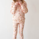 Lasten pupu kuosiset legginsit ja collegepaita - Melli EcoDesign