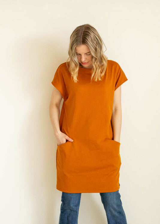 Luomupuuvillainen tunika okra - Melli EcoDesign Luomupuuvillainen tunika okra - Melli EcoDesign