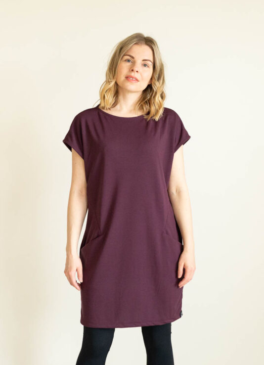 Naisten kotimainen tunika luumu - Melli EcoDesign