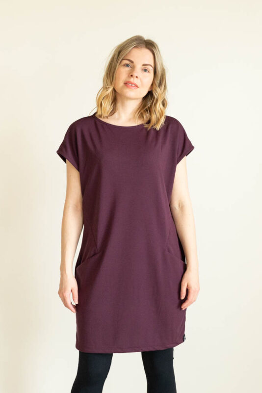 Holkkihihatunika luumu