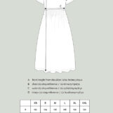 Naisten taskmekko lyhyt hiha midi mittakuva