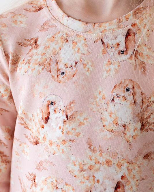 Pupu kuosinen lasten frillahelmainen mekko - Melli EcoDesign