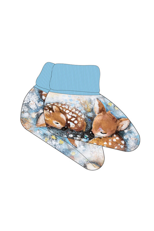 ENNAKKOMYYNTI Vauvan tossut Bambit lehtisateessa jäänsininen