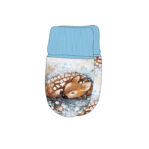 Vauvan tumput Bambit lehtisateessa jäänsininen