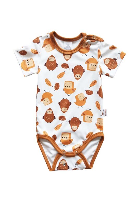 Body Bambit lehtisateessa sininen - Melli EcoDesign