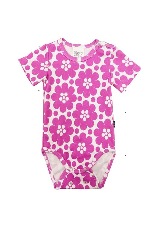 Body Bambit lehtisateessa sininen - Melli EcoDesign