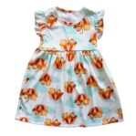Body Bambit lehtisateessa sininen - Melli EcoDesign