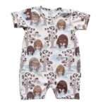 Body Bambit lehtisateessa sininen - Melli EcoDesign