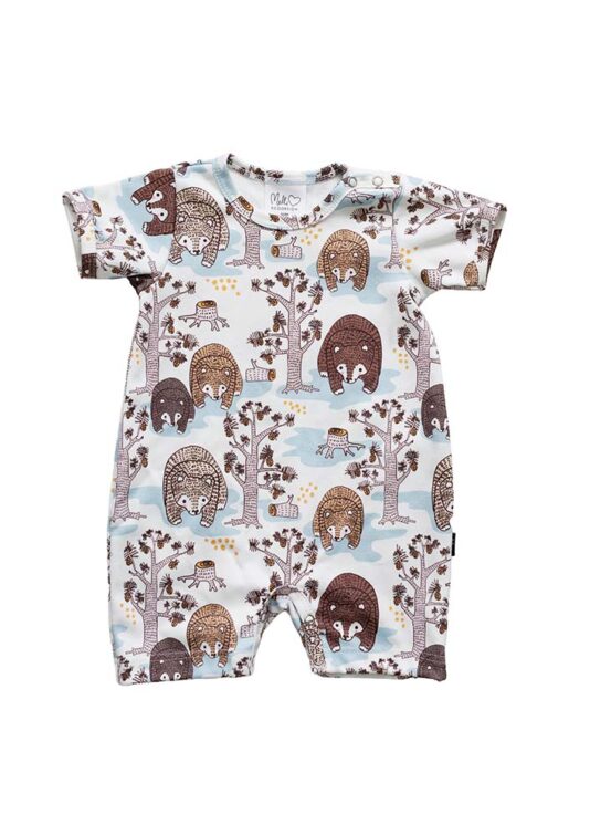 Body Bambit lehtisateessa sininen - Melli EcoDesign