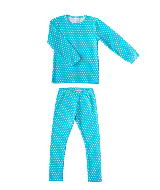 Lasten pyjamahousut tähti turkoosi - Melli EcoDesign