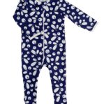 Body Bambit lehtisateessa sininen - Melli EcoDesign