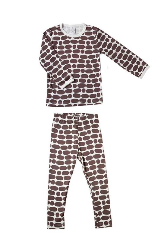 HILLA pyjamapaita ja -housut Karkki ruskea