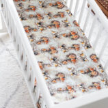 Vauvan kehdon lakana bambi kuosilla - Melli EcoDesign